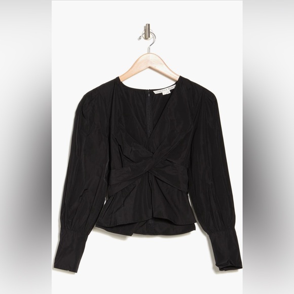 NWT Veronica Beard Seema Twist Front Taffeta Blouse Size 2 $398 - Picture 3 of 3